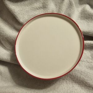 Target Bullseye Red and Cream Cake Stand